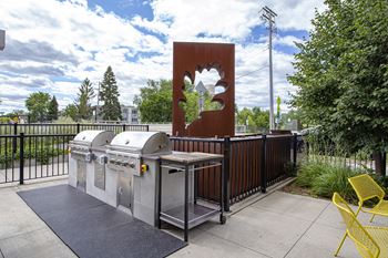 Patio with grilling station
